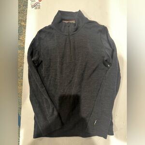 Smartwool kids large wool half zip gray good used condition